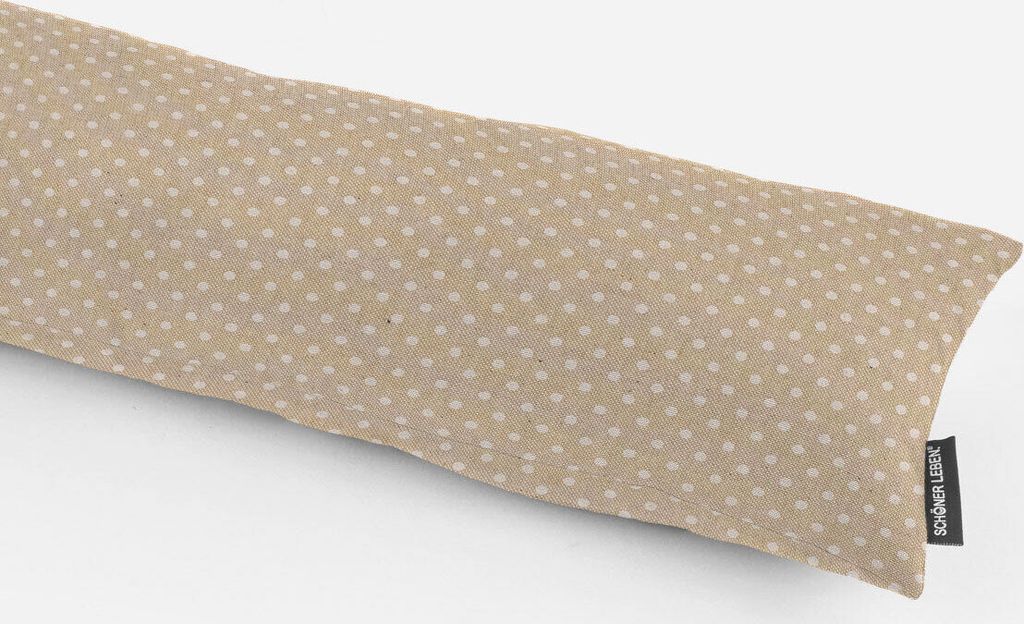 Zugluftstopper Pünktchen natur weiß div. Größen von SCHÖNER LEBEN. Auswahl 120cm Länge