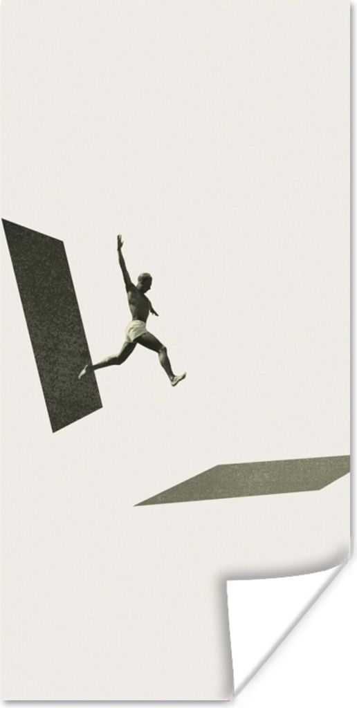 MuchoWow Poster Jahrgang - Mann - Design 80x160 cm - Kinderzimmer