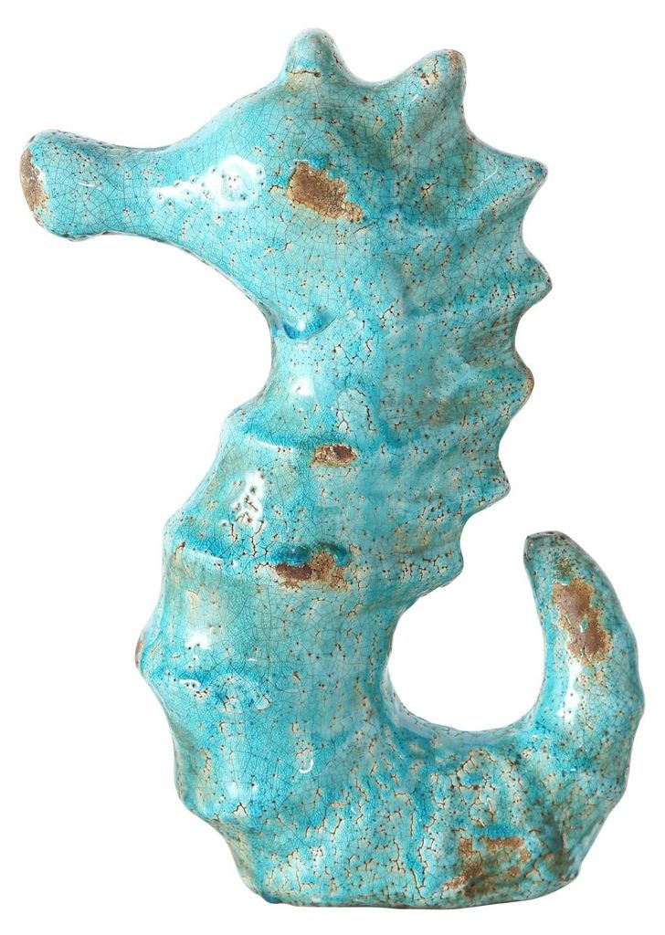 Dekofigur Fina Seepferdchen Keramik L/B/H 23/11/35 cm Produktbild 