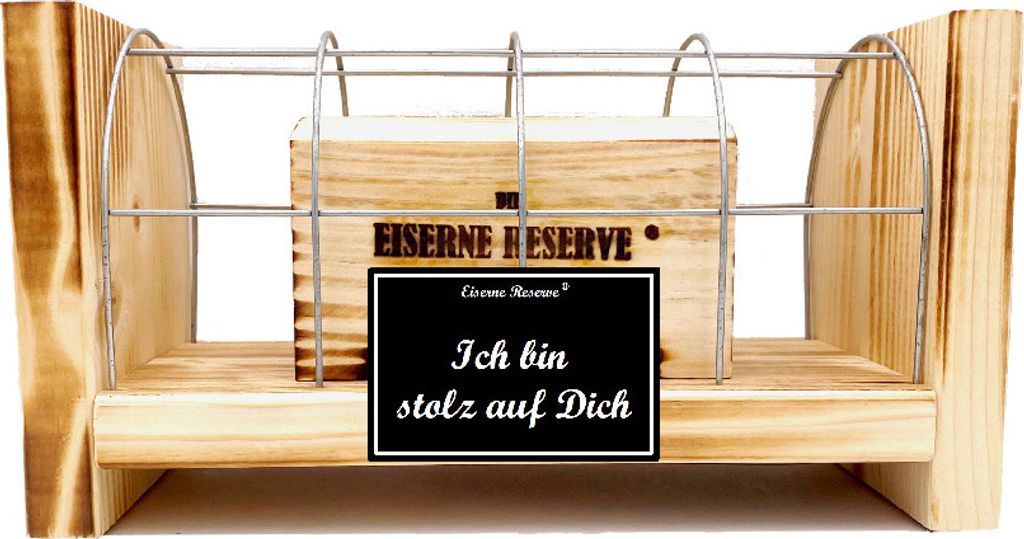Ich bin stolz auf Dich - Eiserne Reserve Gitterbox Geldgeschenk Ich bin stolz auf Dich