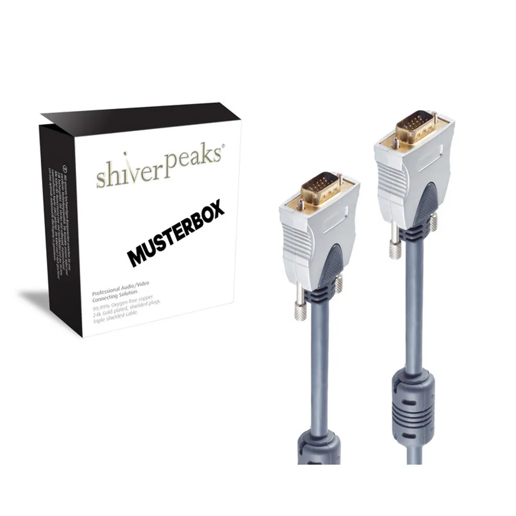 Cavo VGA 20m Shiverpeaks sp-PROFESSIONAL | Alta Qualità per Monitor e Proiettori