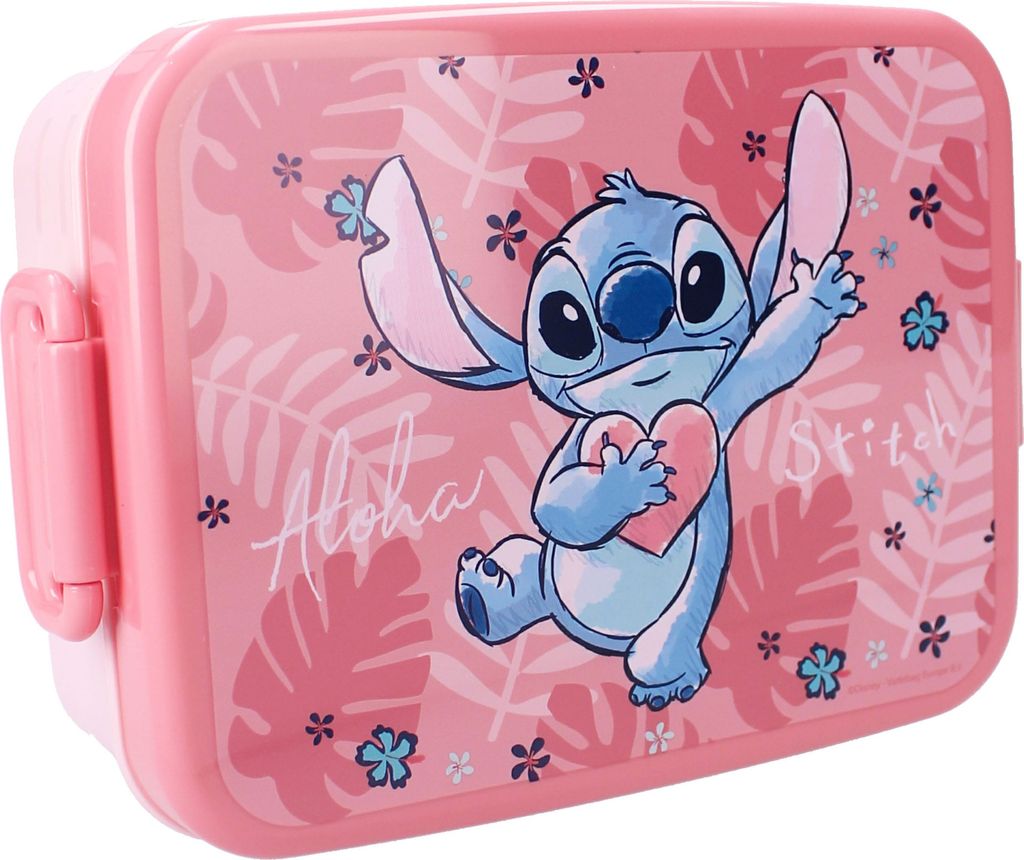 Vadobag 795-4717, Brotdose, Erwachsene/Kinder, Pink, Abbildung, Rechteckig, Stitch