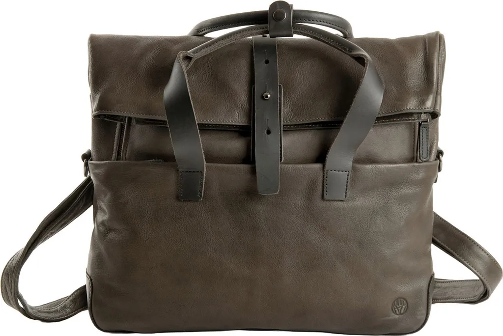 Sacoche ordinateur en cuir véritable marron taupe pour homme d'affaires