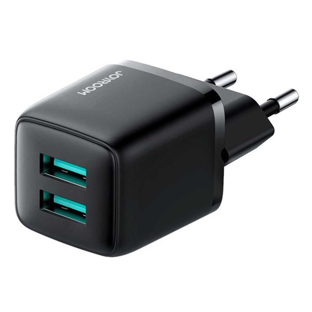 JoyRoom Netzteil 2 x USB + schnelles Laden - 12W, 2,4A Schwarz KP28091