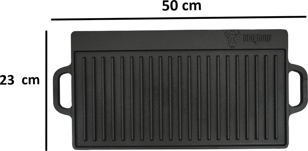 Oboustranná grilovací deska BBQ-Toro s litinovými úchyty, Obrázek produktu 3