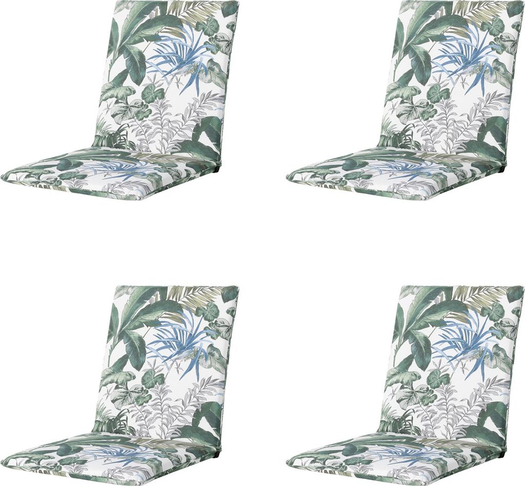 Madison - Stapelbares Stuhlkissen Bliss blau - Ca. 97x49 cm - 4er-Set