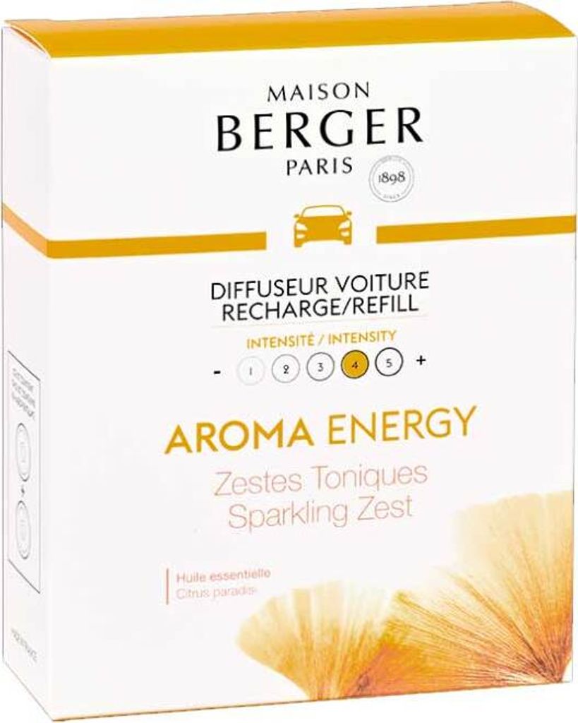 Replacement refill for car diffuser Fresh tonic Sparkling Zest (Car Diffuser Recharge/Refill) 2 pcs