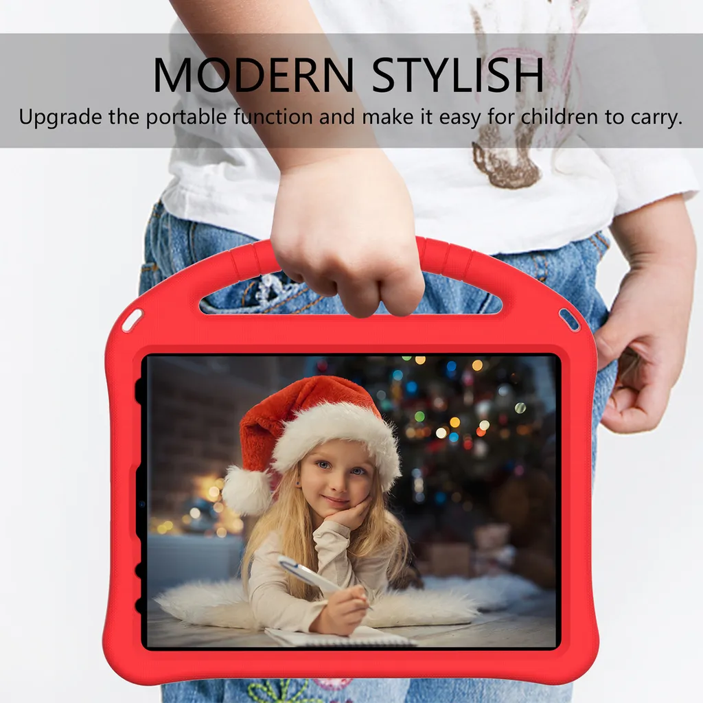 Cover iPad 11" 2025 Bambini: Custodia EVA Rossa con Supporto - 7