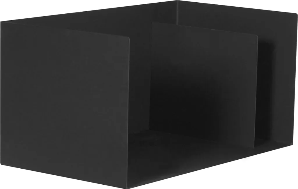Rangement bois robuste acier noir 2 compartiments - Format 70 cm - 8