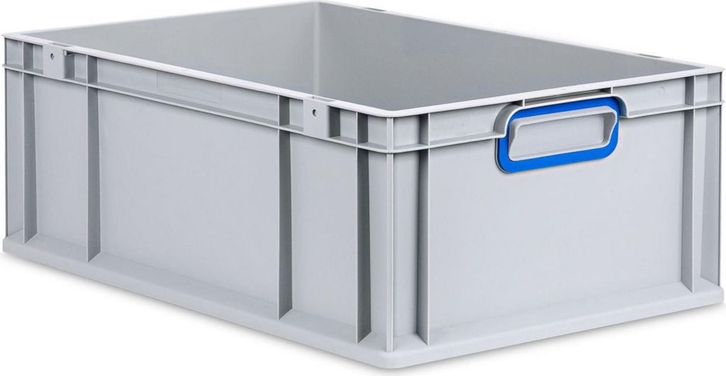 Eurobox NextGen Color | HxBxT 22x40x60cm | 44 Liter | Griffe blau geschlossen | Verstärkter Boden | Eurobehälter, Transportbox, Transportbehälte...