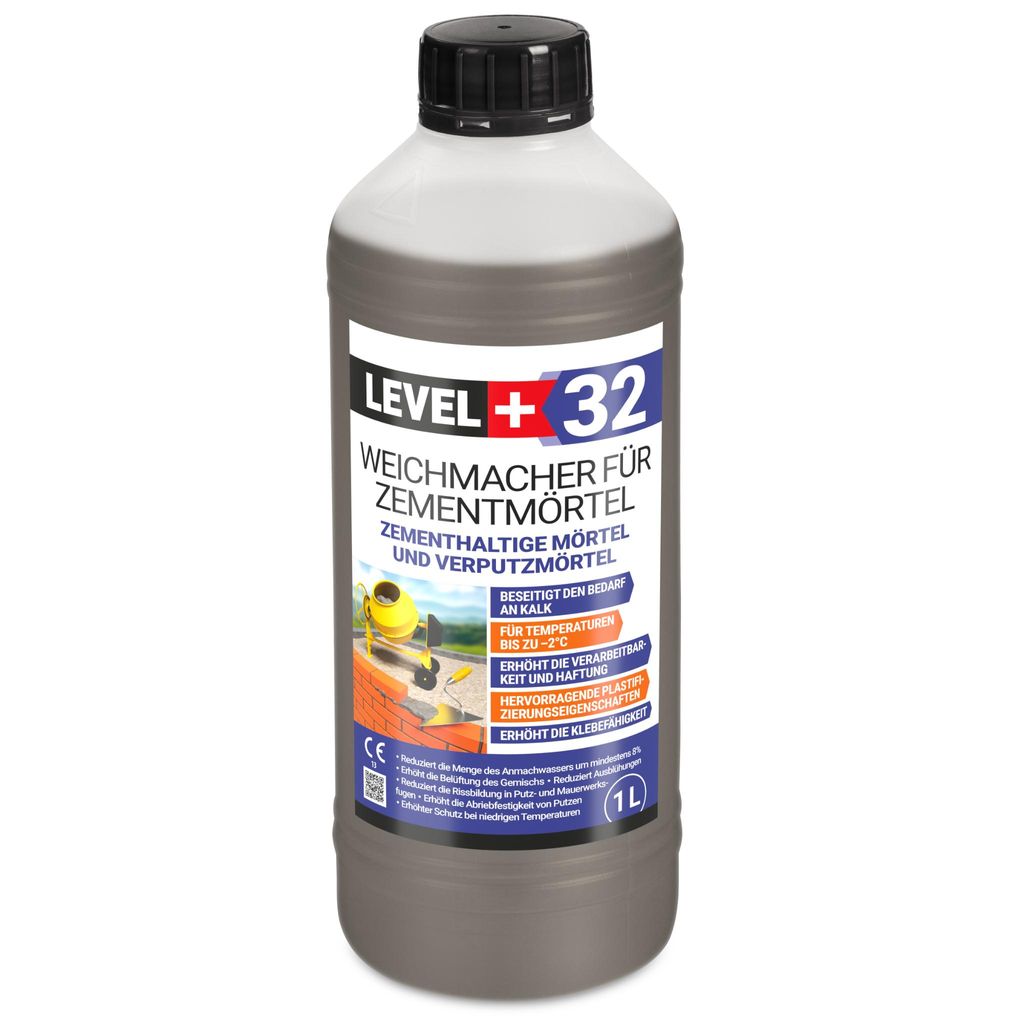 Plastificante per malte e intonaci 1L Livello+32 Immagine del prodotto 
