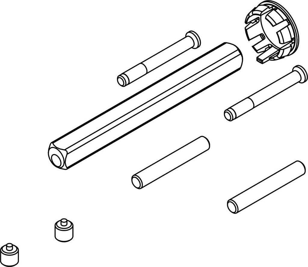 Griffwerk Set für CUBICO PIATTA S QUATTRO/VISION H.St. 8x95, M4x50, PIN 48mm, TS 55-60