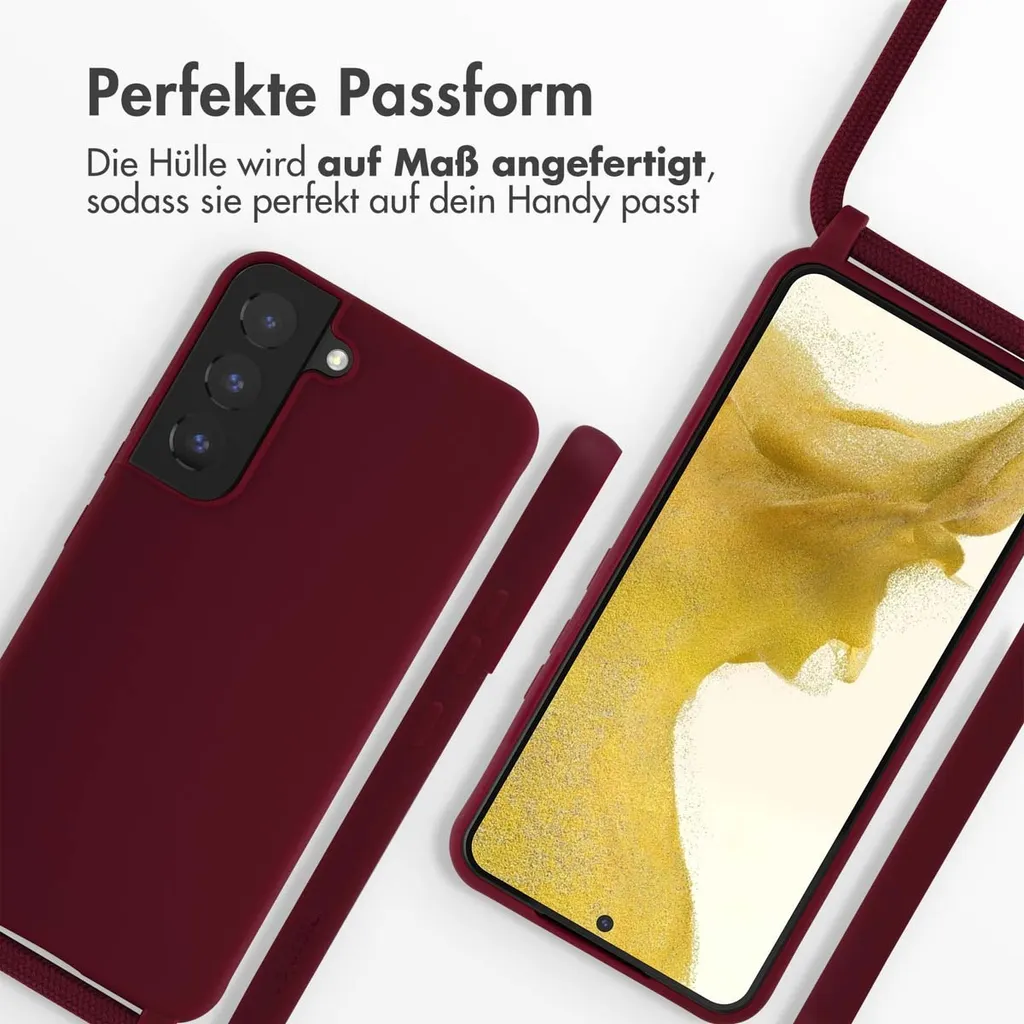 Cover Samsung S22 imoshion con Strap - Rosso Scuro Elegante - 6