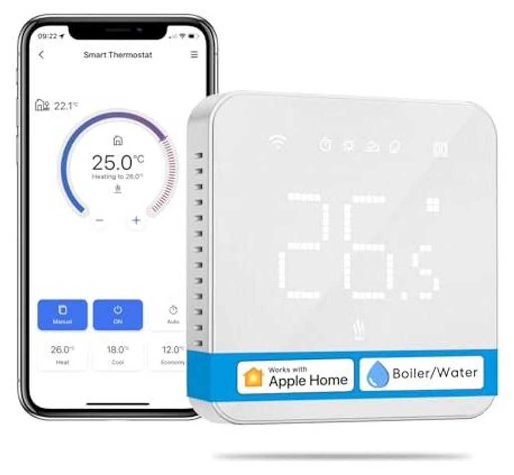 Meross Smart Thermostate Boiler WiFi Heizungsthermostat Raumthermostat WiFi Ther – Produktbild 1