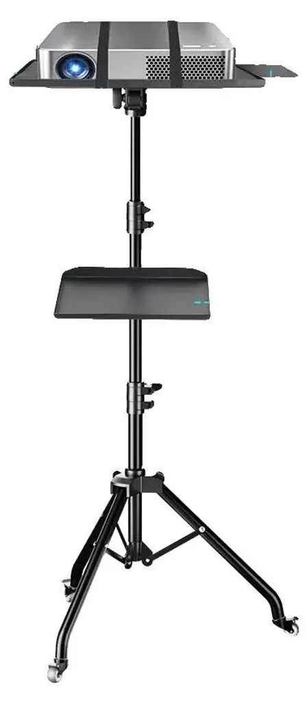 Support trépied 145 cm à hauteur réglable et conception portable noire