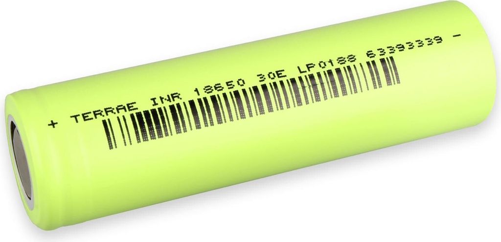 TERRAE Li-Ion-Akku INR18650-30E, 3,7V/3000mAh