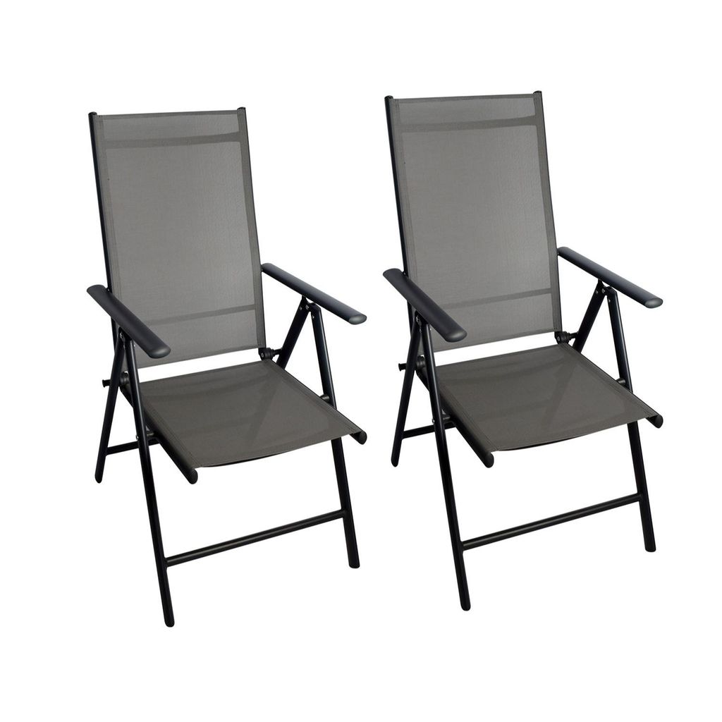 CHILLROI Klappsessel Aluminium 2er Set Gartenstuhl klappbar Produktbild 
