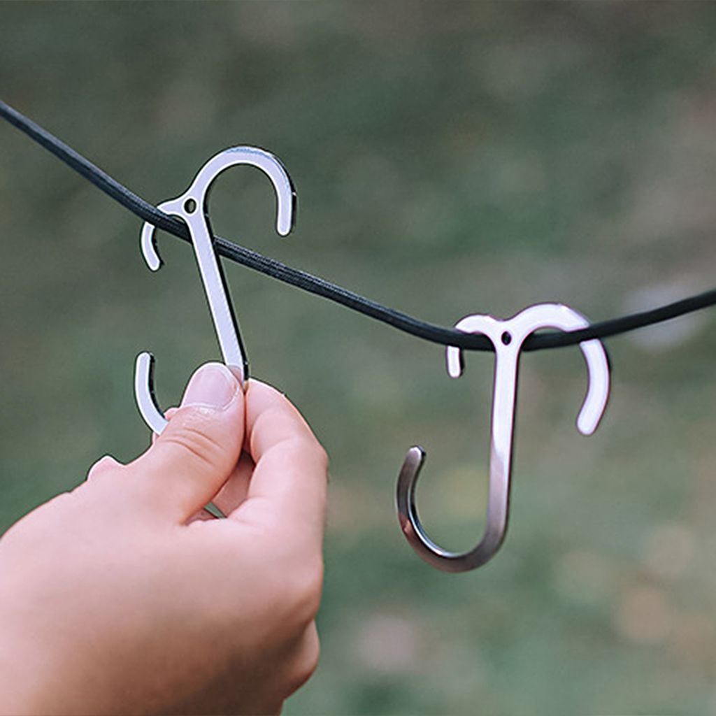 Stabiler S-Haken aus Edelstahl mit hoher Härte, Outdoor-Picknick, S-Form, Klauenhaken, Camping-Zubehör – Edelstahl