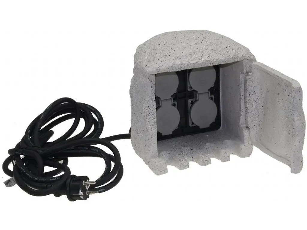Solution prises de jardin discrètes et étanches IP44 avec câble 5m