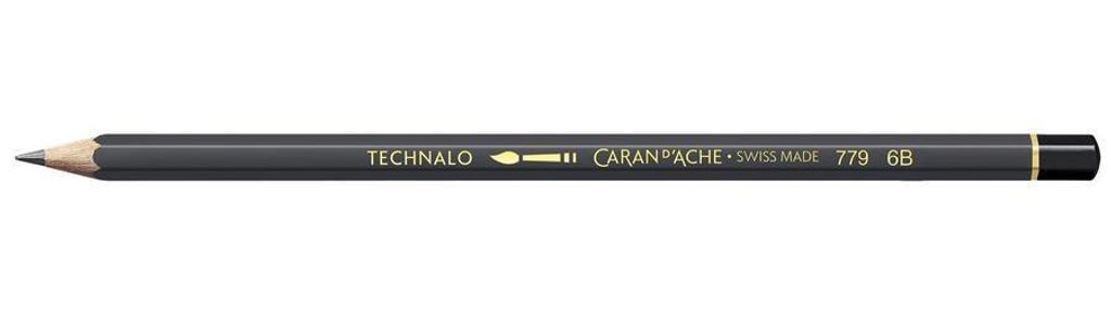 Caran d-Ache 779.256, 6B, Schwarz, Hexagonal, Kunst, Grafische Zeichnung, Technical drawing, 3 mm