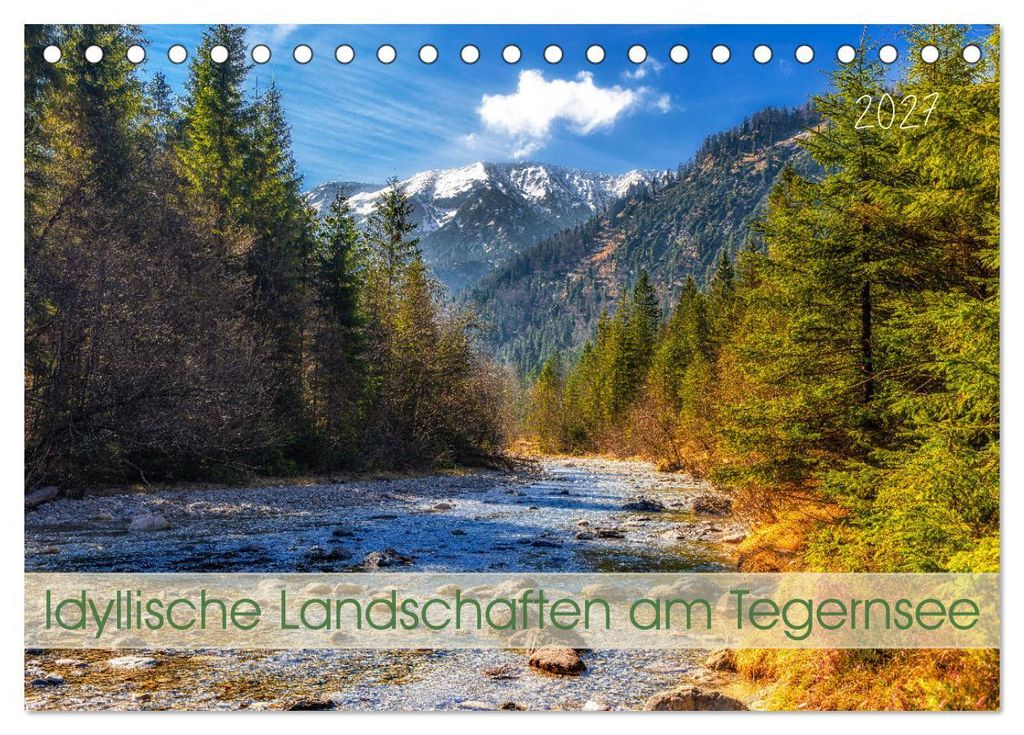 Idyllische Landschaften am Tegernsee (Tischkalender 2027 DIN A5 quer), CALVENDO Monatskalender