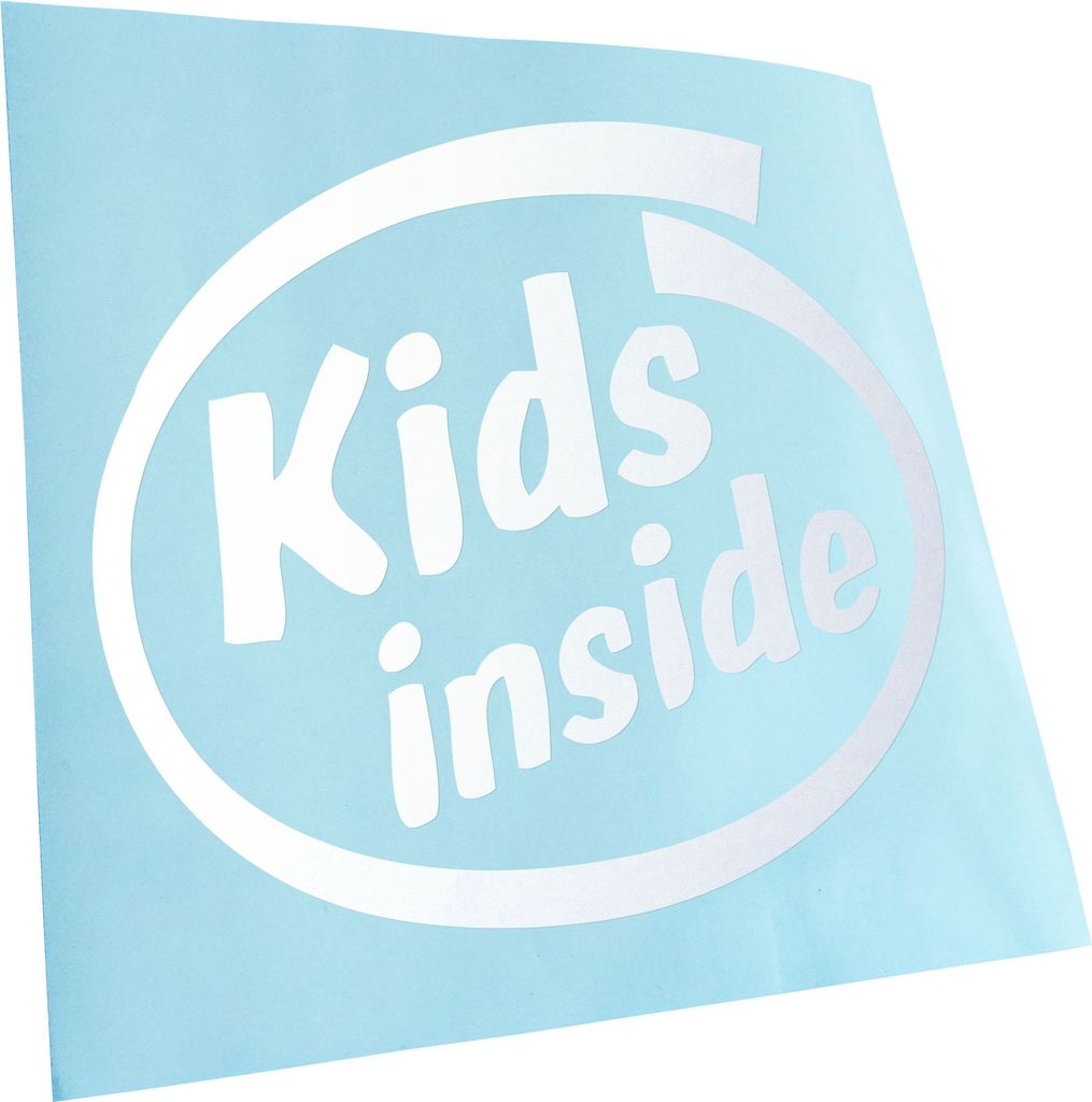 Kiwistar - Autoaufkleber - Kids Inside Heckscheibe - Aufkleber für Auto Kfz Fahrrad, LKW, Truck Mofa