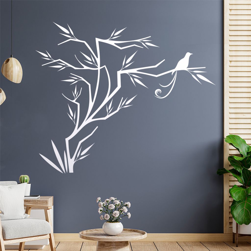 Sternblätter wehend Wandtattoo in 6 Größen - Wandaufkleber Wall Sticker - Dekoration, Küche, Wohnzimmer, Schlafzimmer, Badezimmer