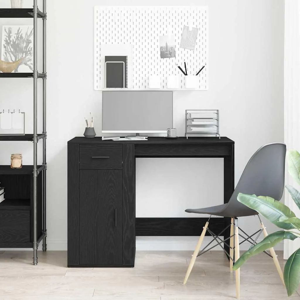 Scrivania per Cameretta SYFAX™ Rovere Nero 100x49x74cm Resistente - 3