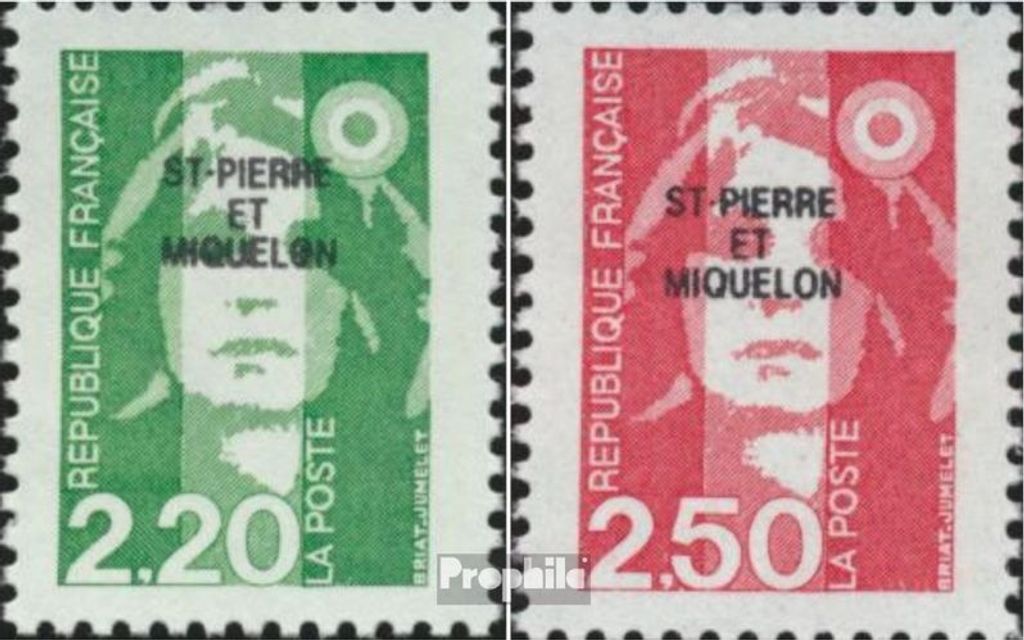 Briefmarken St. Pierre und Miquelon 1991 Mi 626-627 (kompl.Ausg.) postfrisch Marianne