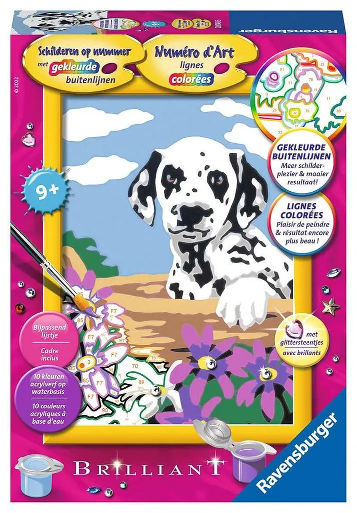 Réussir son Premier Tableau : Peinture sur Numéro Dalmatien Ravensburger