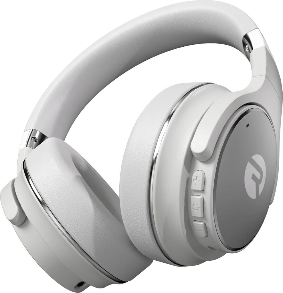 Everyday Kabellose Bluetooth Over Ear Kopfhörer, mit aktiver Geräuschunterdrückung, Bewusstseinsmodus und eingebautem Mikrofon, IPX 4 (frostweiß)