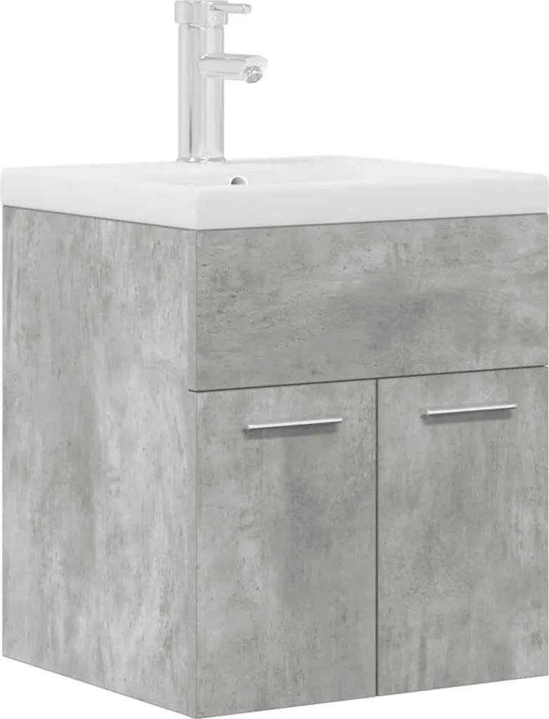 Offerta Mobiletto Bagno vidaXL Grigio Cemento + Rubinetto: Un Affare!