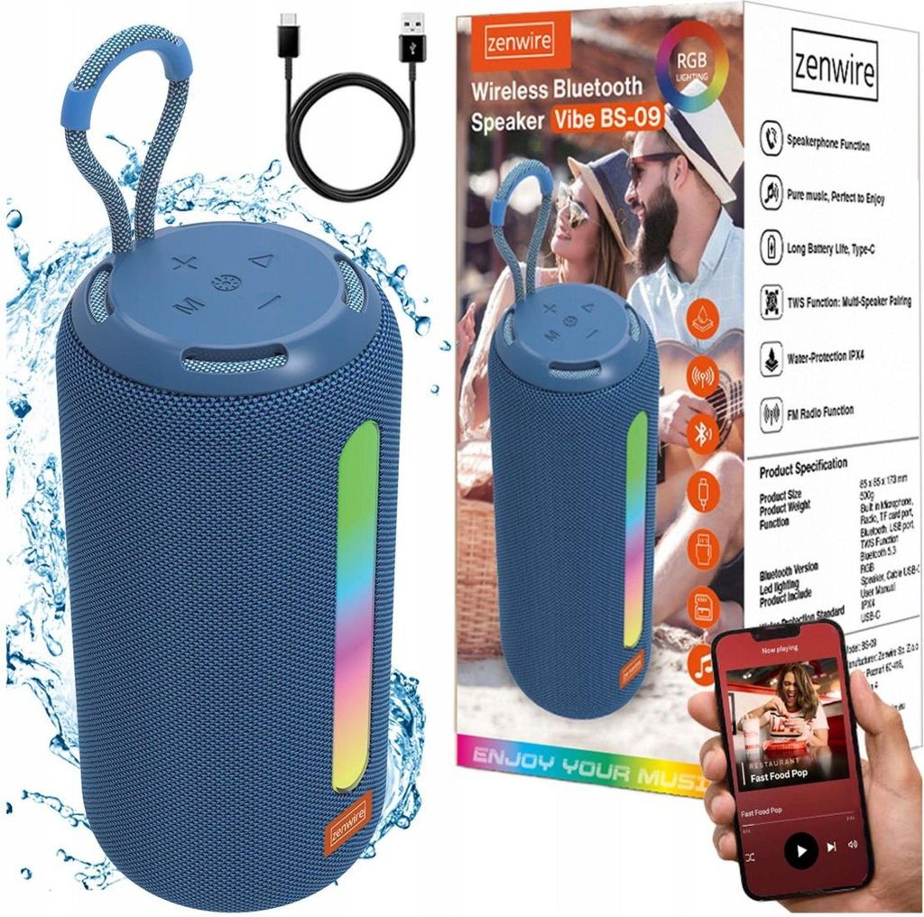 Bluetooth-Lautsprecher - tragbar - kabellos - FM-Radio - Boombox - MP3 - 26 W