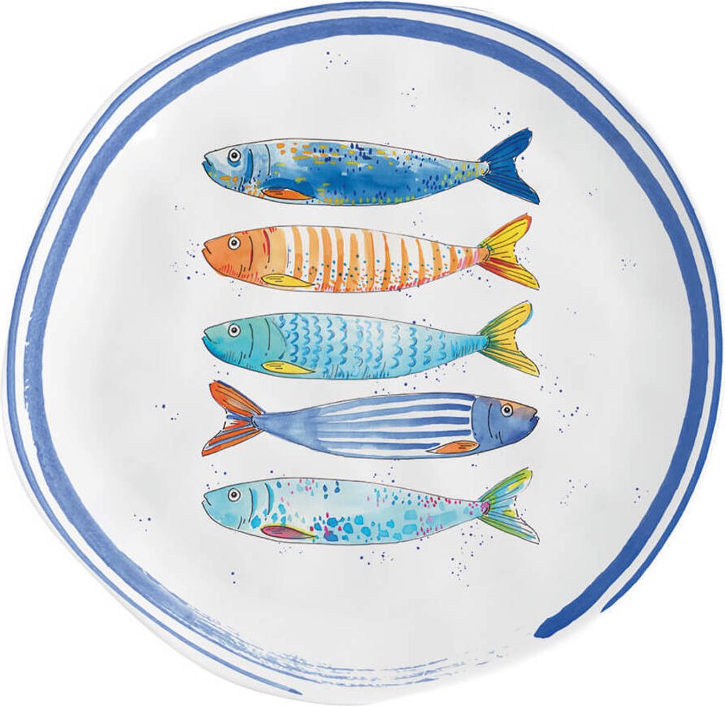 Frühstücksteller, Kuchenteller Fische Maritim BORD DE MER D. 21cm Easy Life