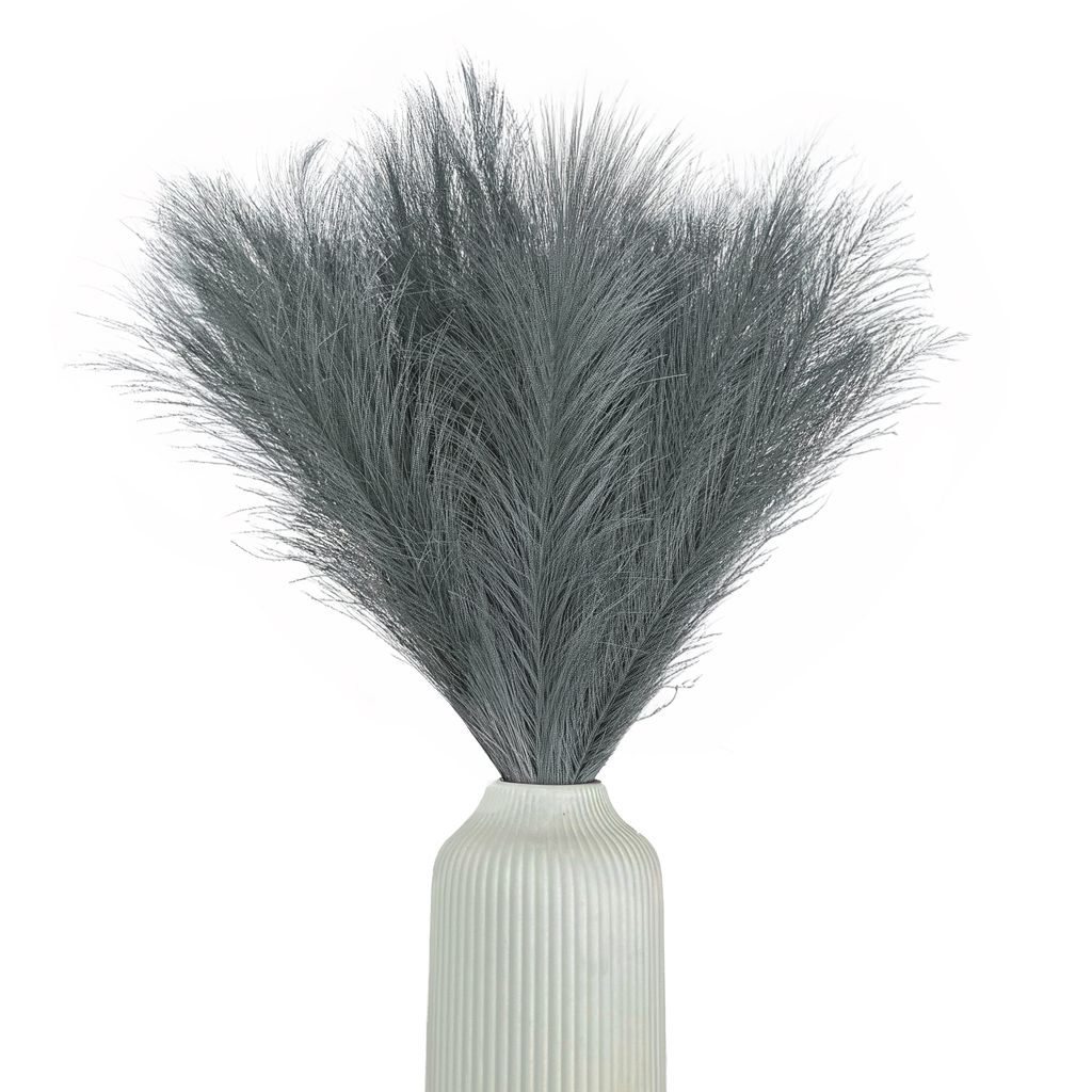 Pampasgras künstlich - Farbe grau, 5 Stiele, 55 cm Länge, Produktbild 