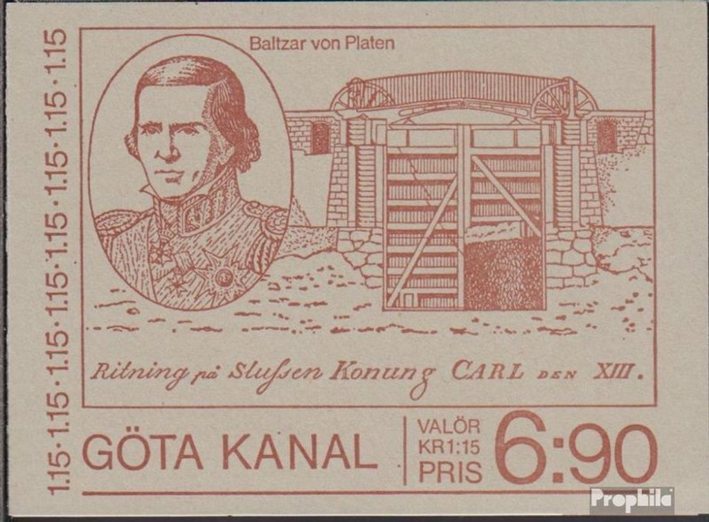 Briefmarken Schweden 1979 Mi MH73 (kompl.Ausg.) postfrisch Göta-Kanal