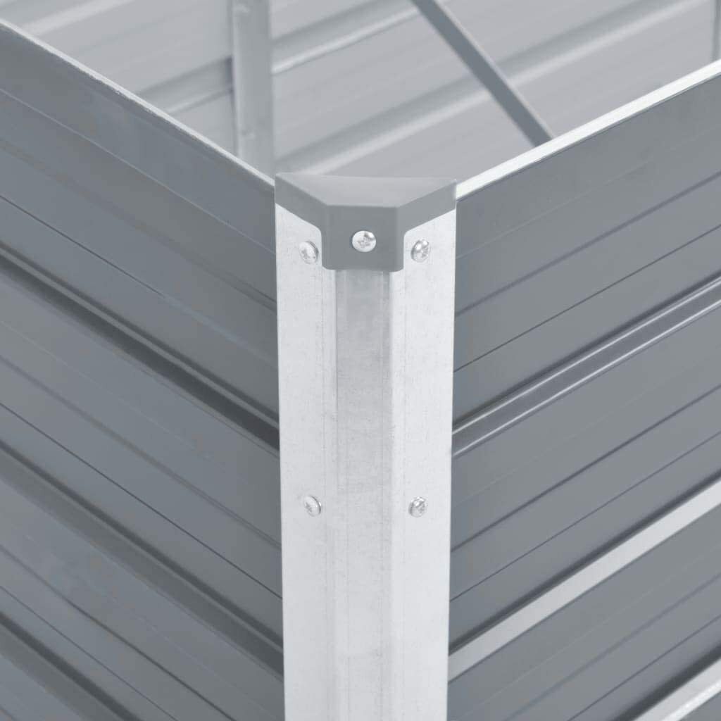 vidaXL Garten-Hochbeet Verzinkter Stahl 160x40x45 cm Grau Produktbild 6