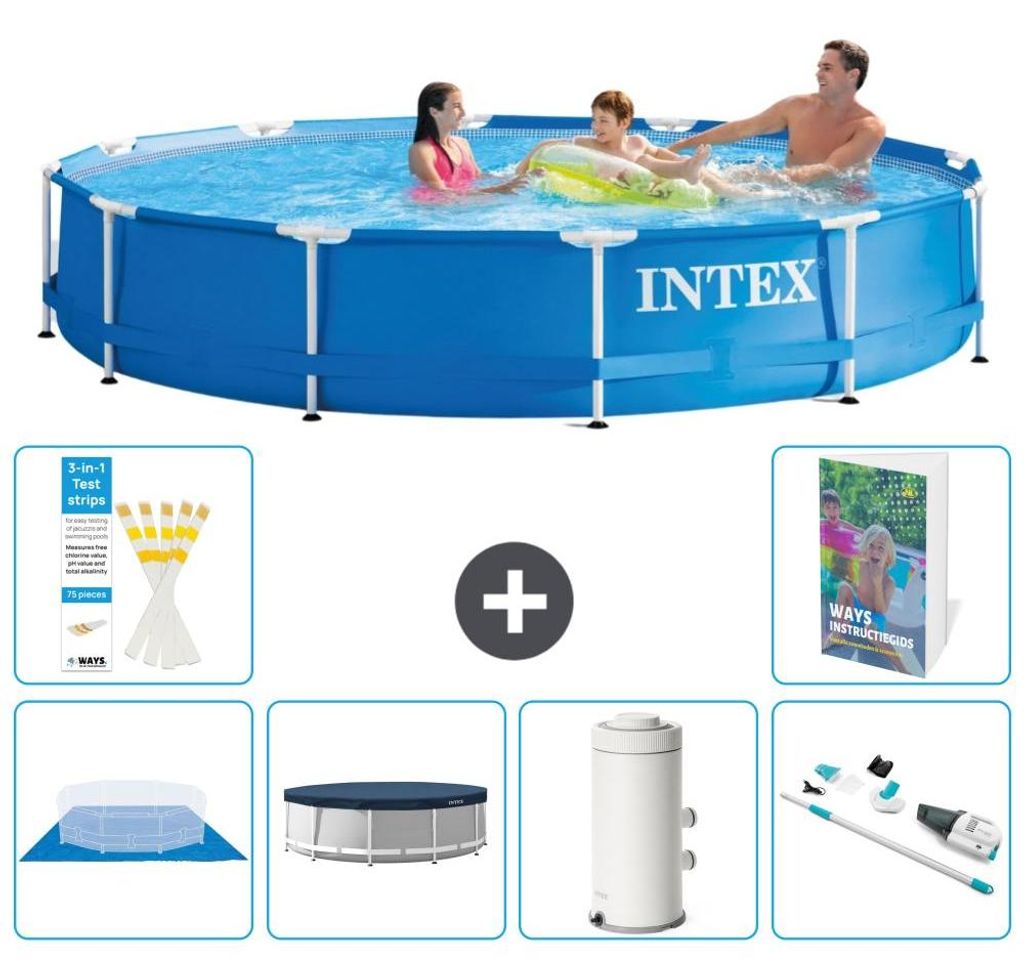 Frame Pool Rund - 366x76 cm - 7-teilig S114