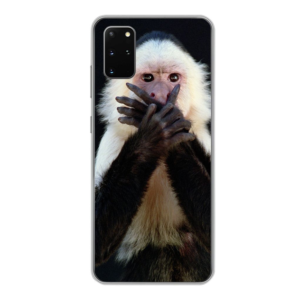 MuchoWow Handyhülle Schutzhülle Hülle für Samsung Galaxy S20 Plus Affe - Wilde Tiere - Porträt Silikon Softcase Handy Hülle - Hartschale
