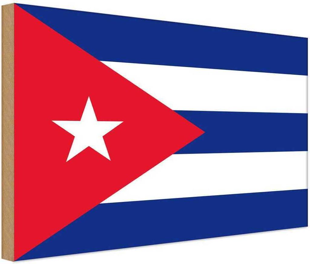 vianmo Holzschild 20x30 cm Kubas Cuba Flagge Fahne Wappen