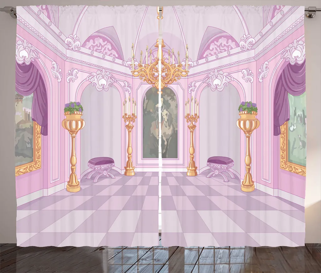 Rideau à fronces ABAKUHAUS Palace Interiors 280x225 cm Sable Marron Rose