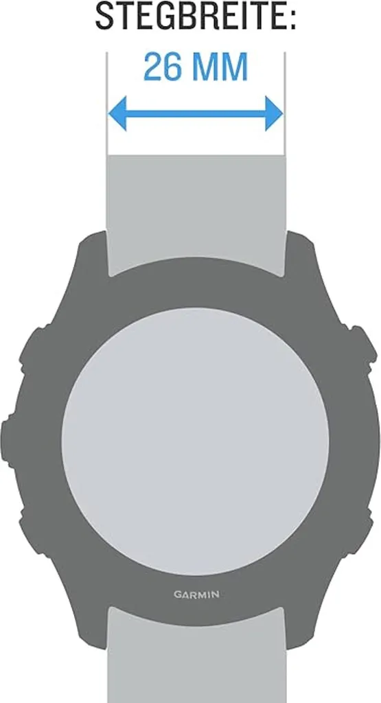 Bracelet Garmin QuickFit 26mm vert et gris, silicone étanche
