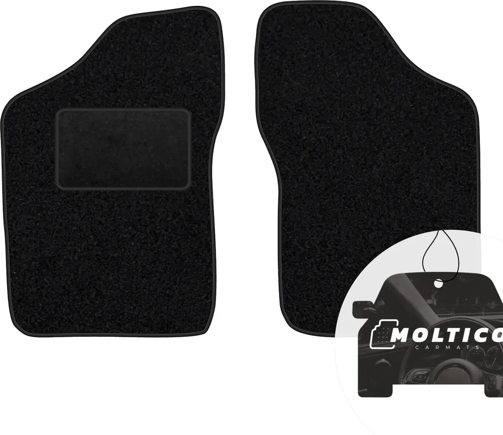 Set 2 Tappetini Anteriori Nero Velours Fiat Cinquecento 1991-1998 Moto-Moltico
