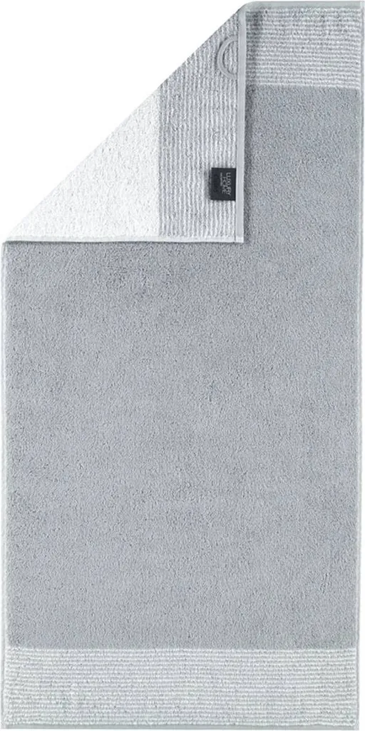 CAWÖ Asciugamano - Casa C bicolore, 50x100 cm, spugna platino
