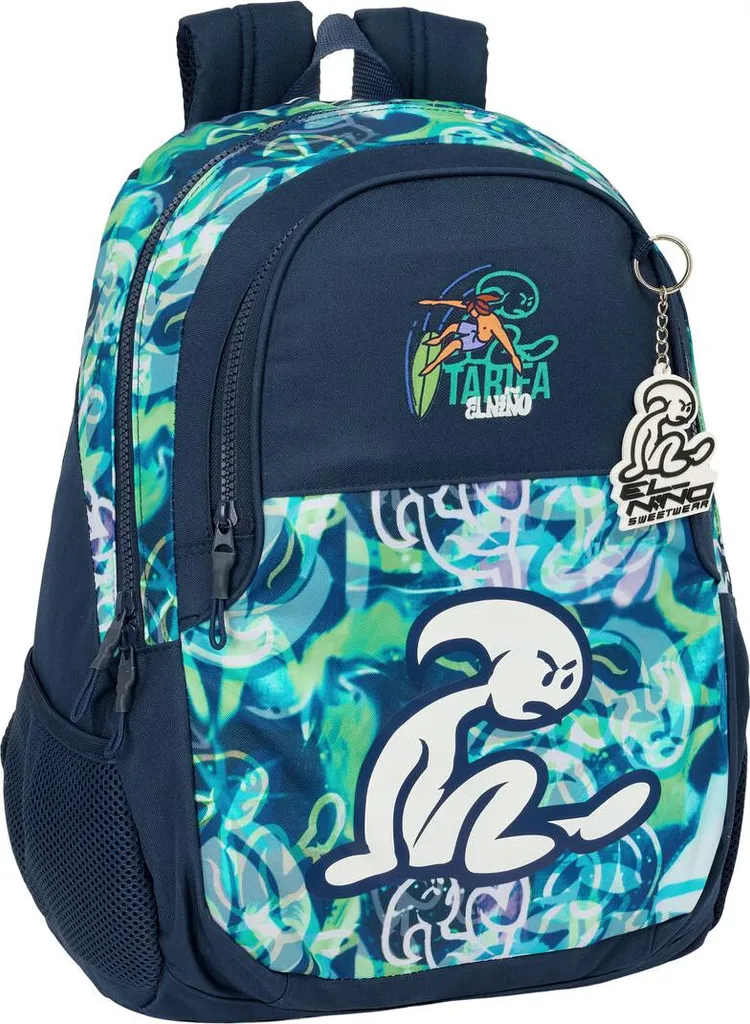 Sac à dos scolaire El Niño Kook grand format 44 cm coloris bleu marine
