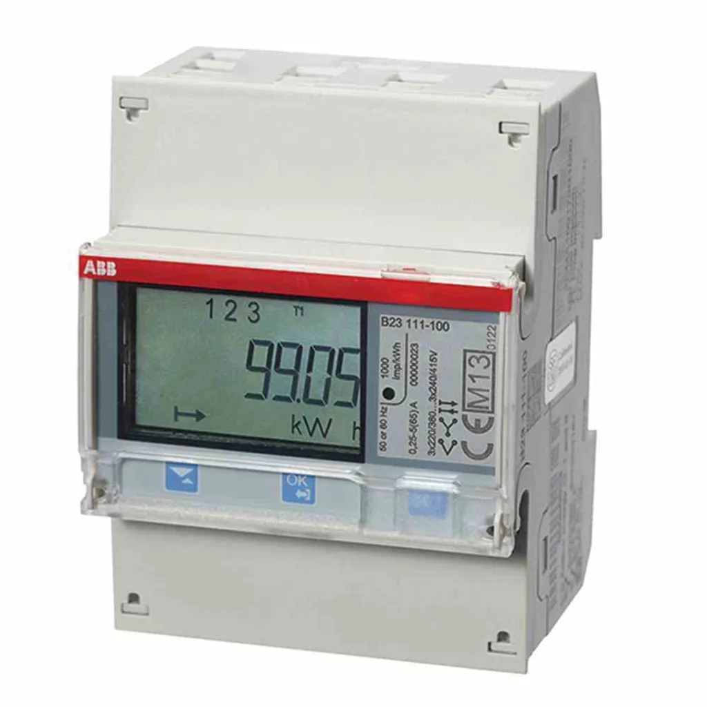 Compteur d'énergie triphasé ABB B23 113-100 pour Gestion GTB et M-Bus