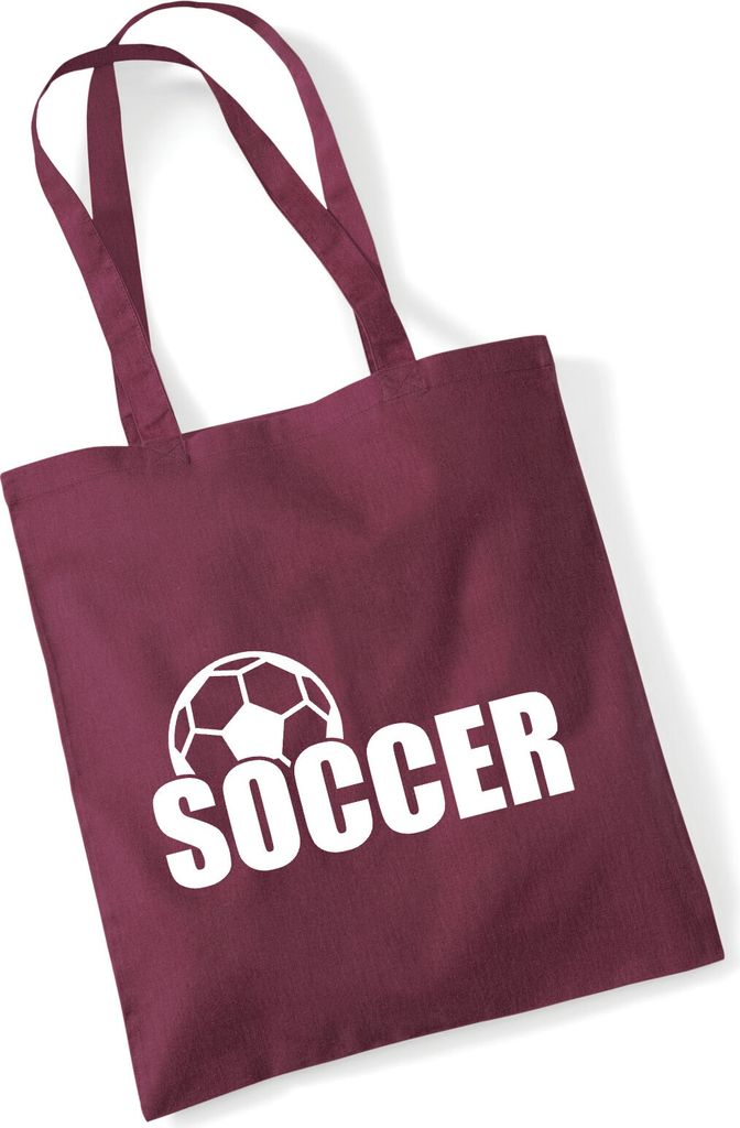 Huuraa Jutebeutel Soccer Ball 10 Liter Burgundy Baumwolle Produktbild 