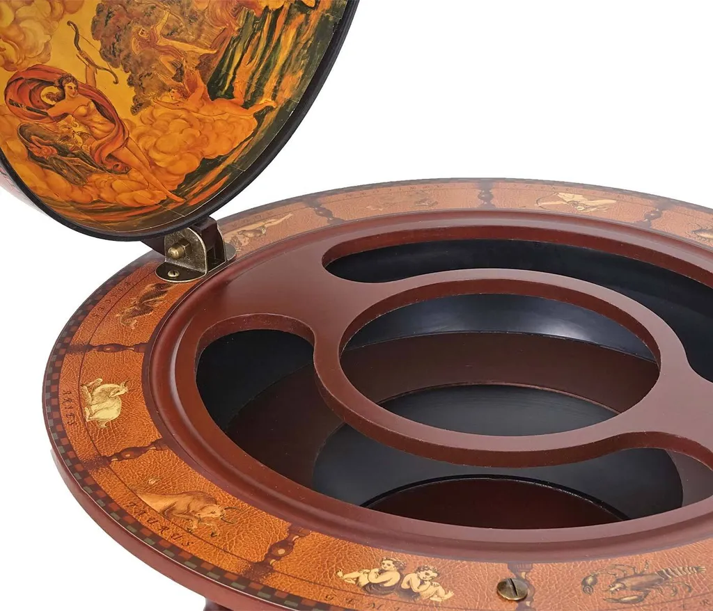 Minibar Globe Terrestre HWC-D86 Solution de Rangement Élégante et Mobile - 4