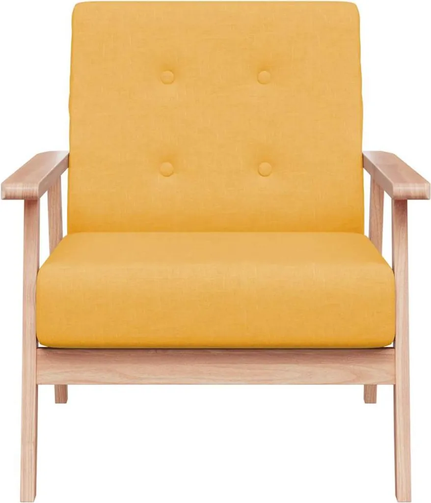 vidaXL Poltrona in Tessuto Giallo: Comfort Accogliente per Soggiorno Moderno