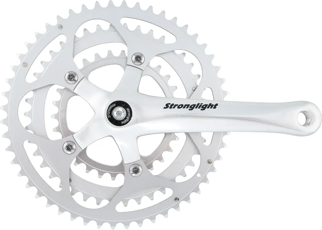 Pédalier Route Triple Stronglight Impact Argent 170mm 52/42/30Z en Aluminium